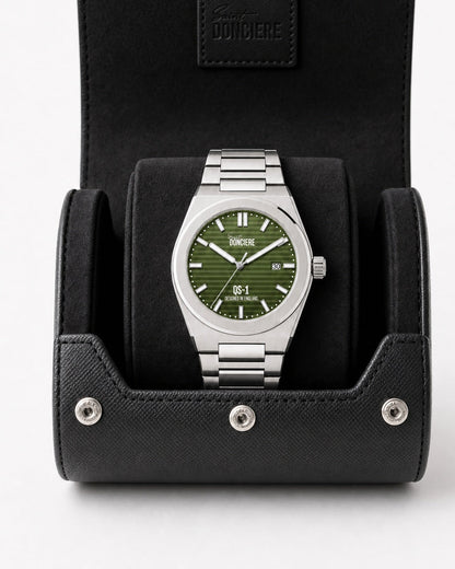 QS-1 Classic Moss Green with watch roll